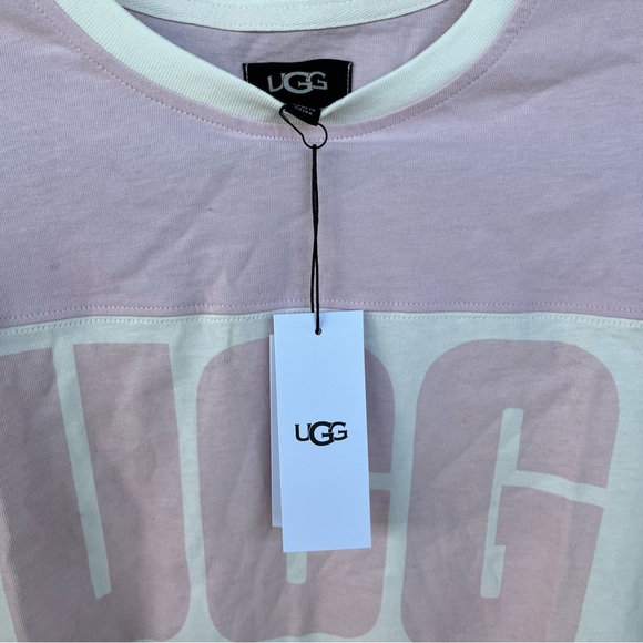 UGG pale pink color block logo top. XS NWT. Great gift idea - Picture 3 of 10